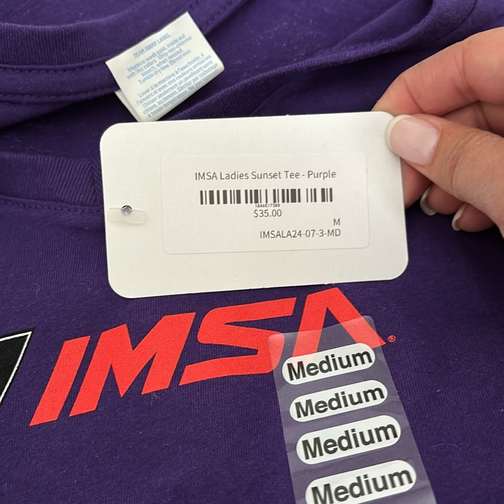 IMSA Ladies Sunset Tee - Purple size medium - Picture 5 of 5